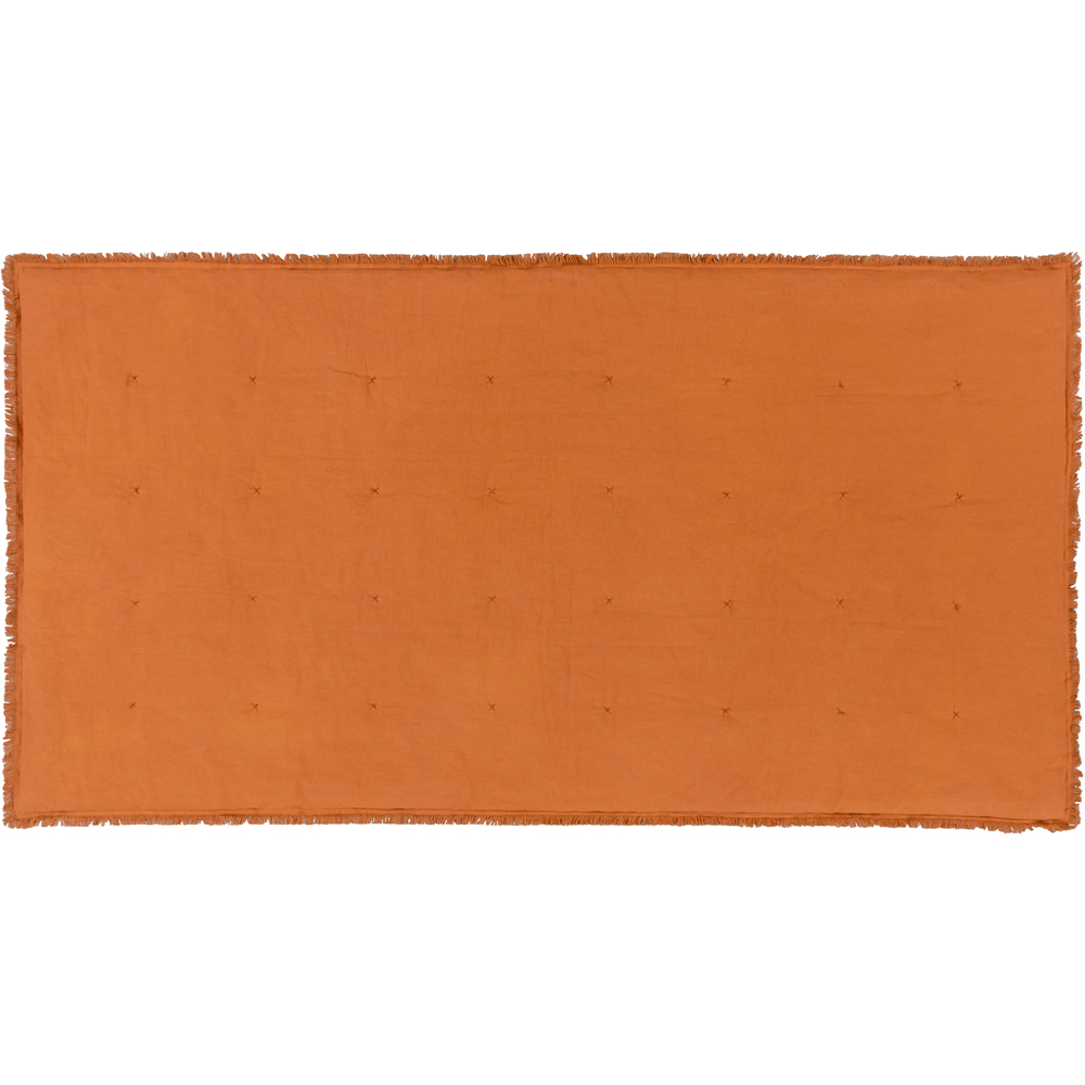 Yard Jaye Rust Cotton Velvet Filled Bedspread 140 x 220cm Image 4