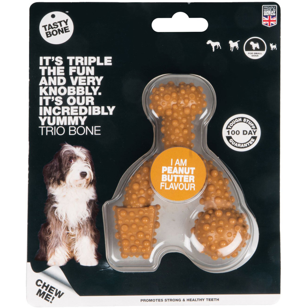Tasty Bone Trio Bone - 55g / Peanut Butter Image