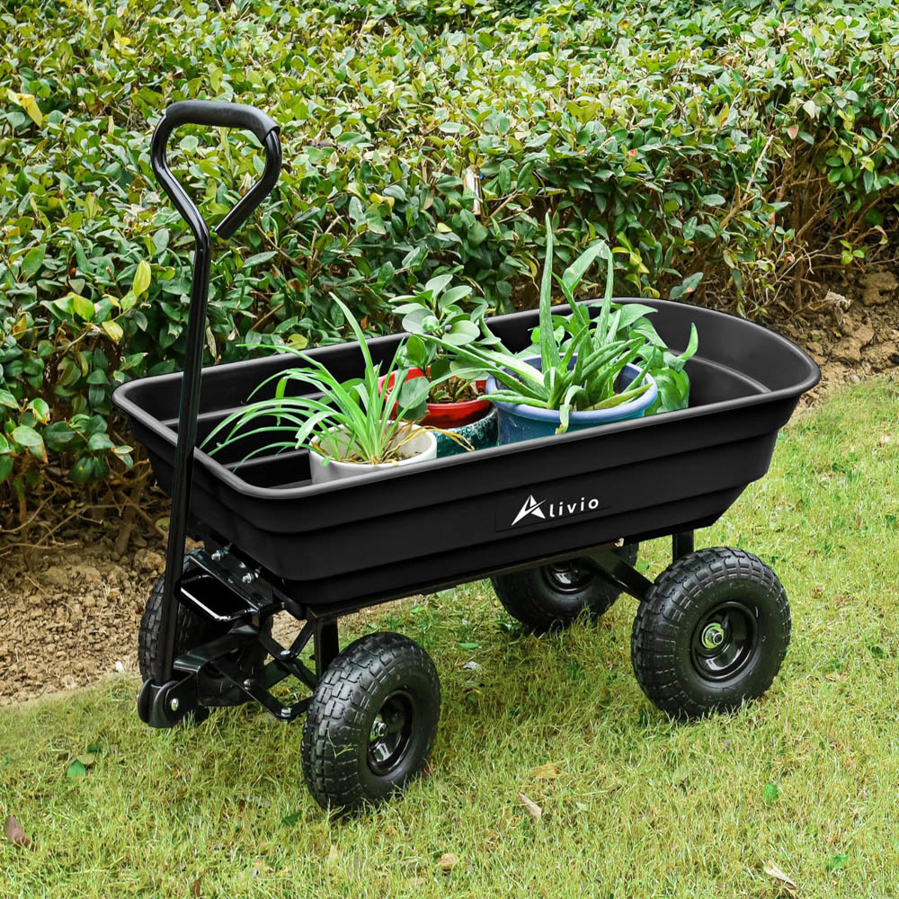 Alivio Heavy Duty Garden Wheelbarrow Cart 75L Image 6