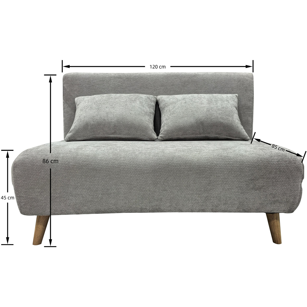 Indoor Living Joshua 2 Seater Grey Sofa Bed Image 9
