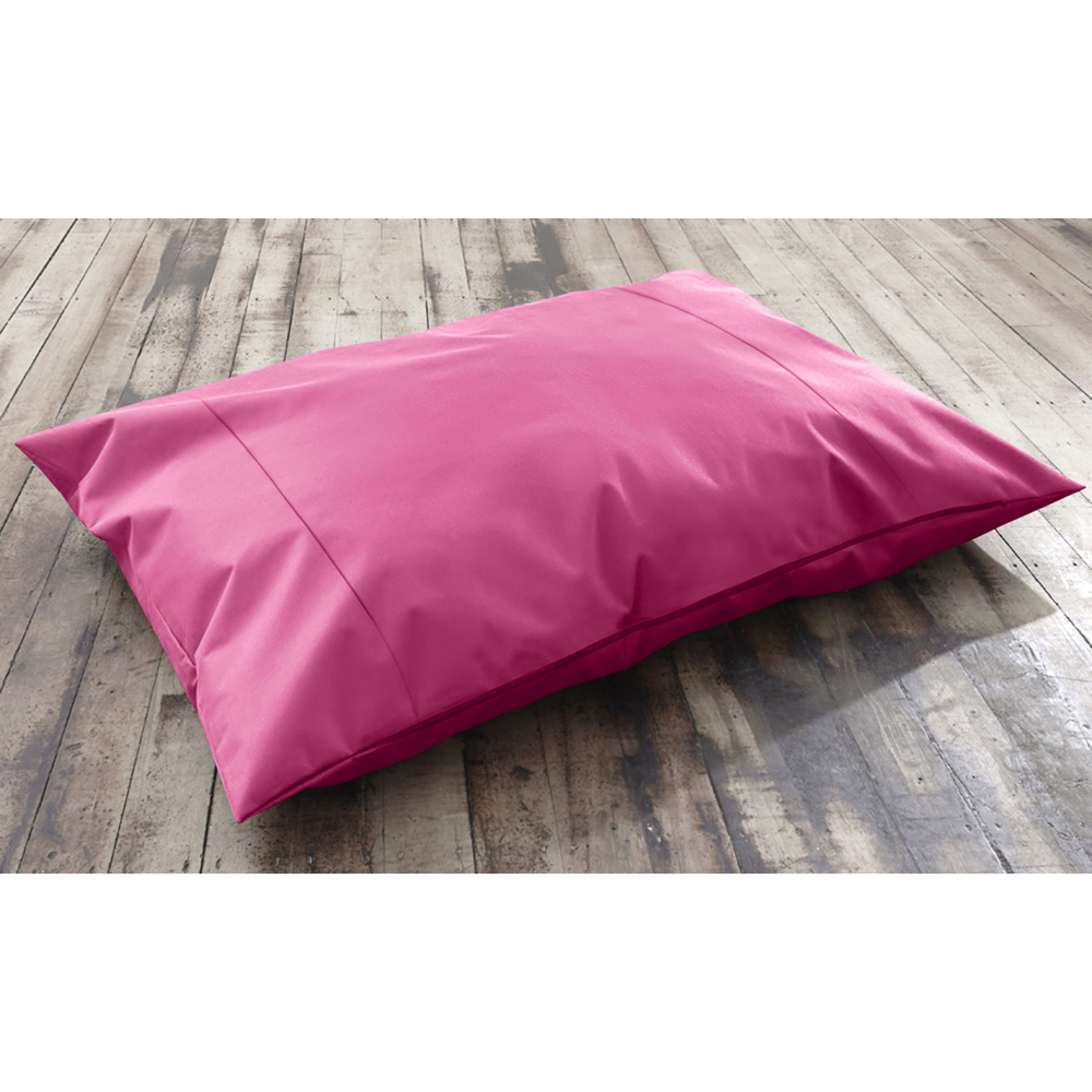 Velosso Pink Durable Plain Non-Slip Floor Cushion 78 x 120cm Image 2