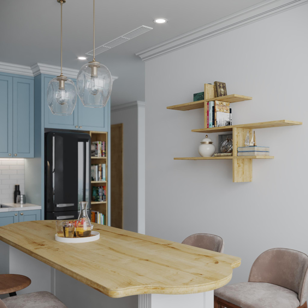 Decortie Leo Oak Modern Floating Shelf Image 3