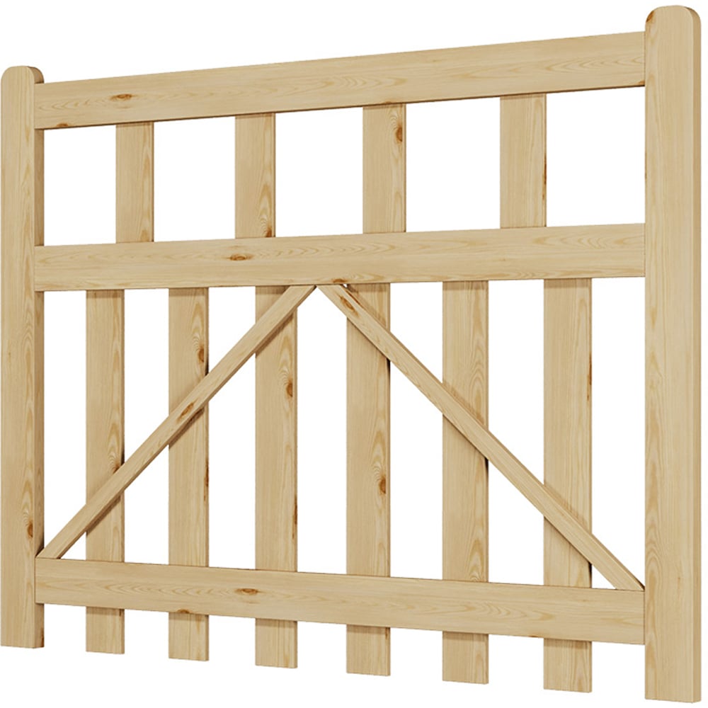 Outdoor Triangular Support Wooden Nature Garden Fence Door, 90 x 120 x 2.5cm Image 3