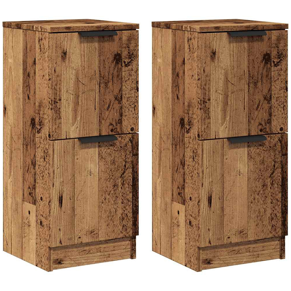 vidaXL 2 Door Old Wood Sideboard Set of 2 Image 2
