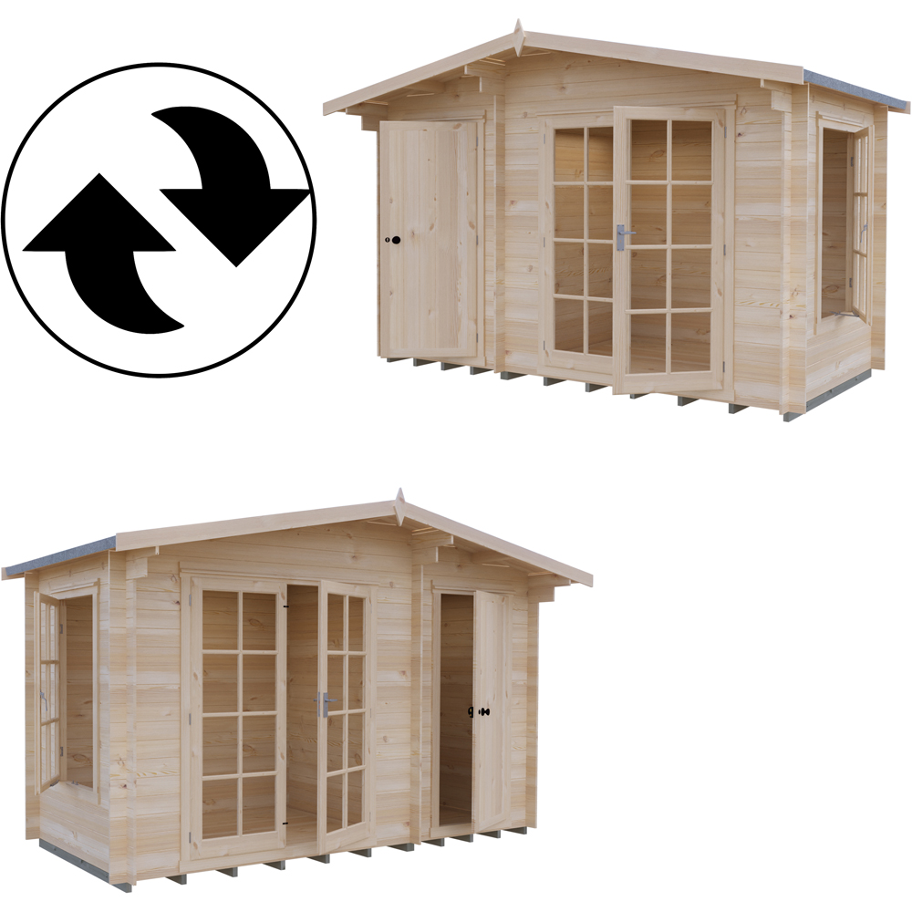 Shire Bourne 12 x 6ft Dual-Purpose Apex Garden Log Cabin with Integral Storage Image 6