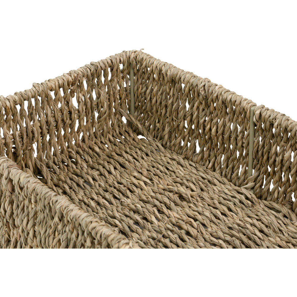 JVL Seagrass Rectangular Storage Basket 2 Pack Image 5