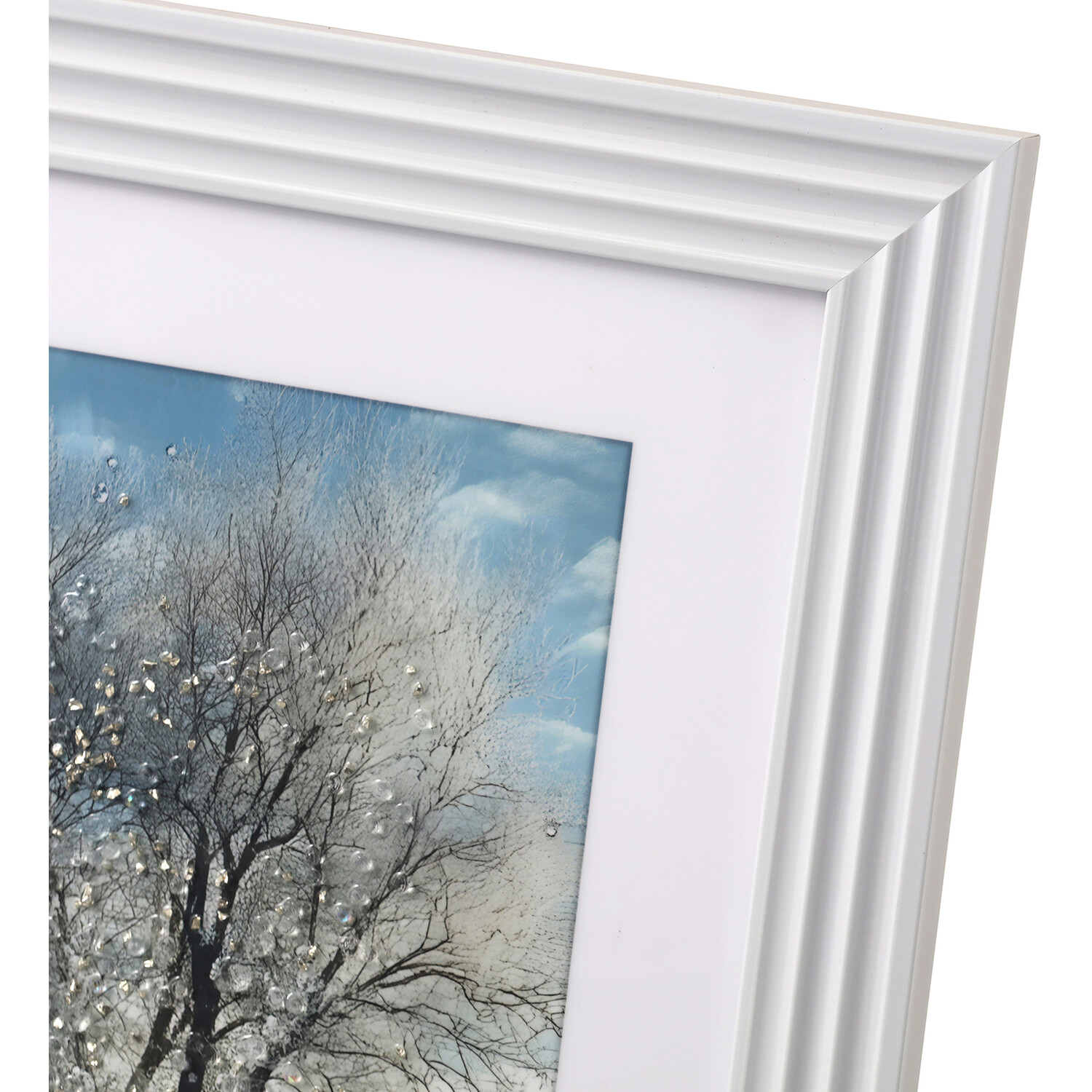 Snowy River Walk Embellished Wall Art Blue Image 3
