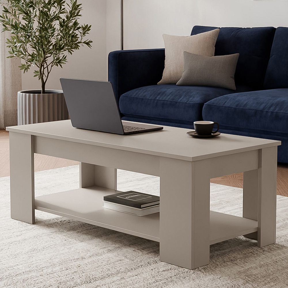 GFW Grey Lift Up Coffee Table Image 1
