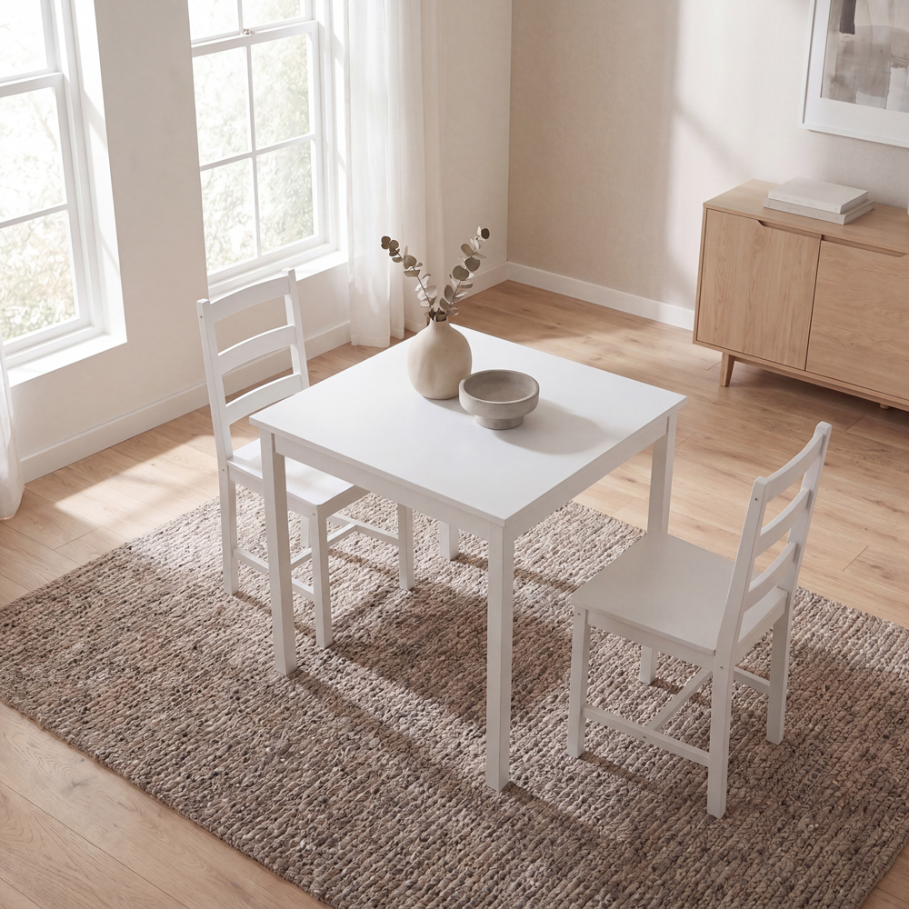 VIDA DESIGNS Yorkshire 2 Seater Dining Set White Image 7