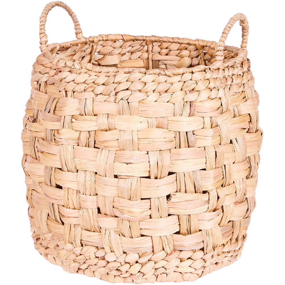Dibor Natural Water Hyacinth Woven Storage Basket Image 1