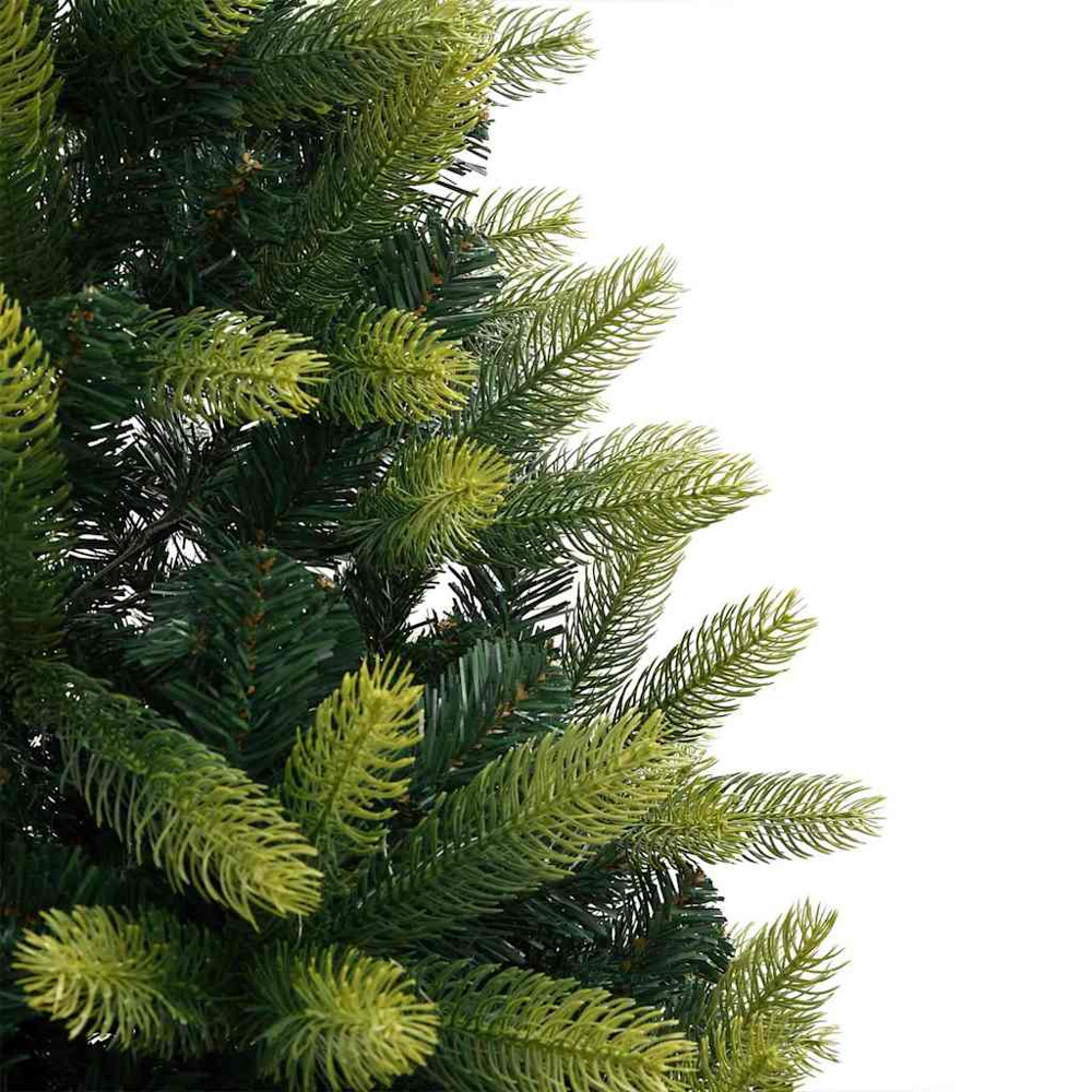 vidaXL Pre-Lit Blue Baubles Green Artificial Hinged Christmas Tree 4ft Image 7