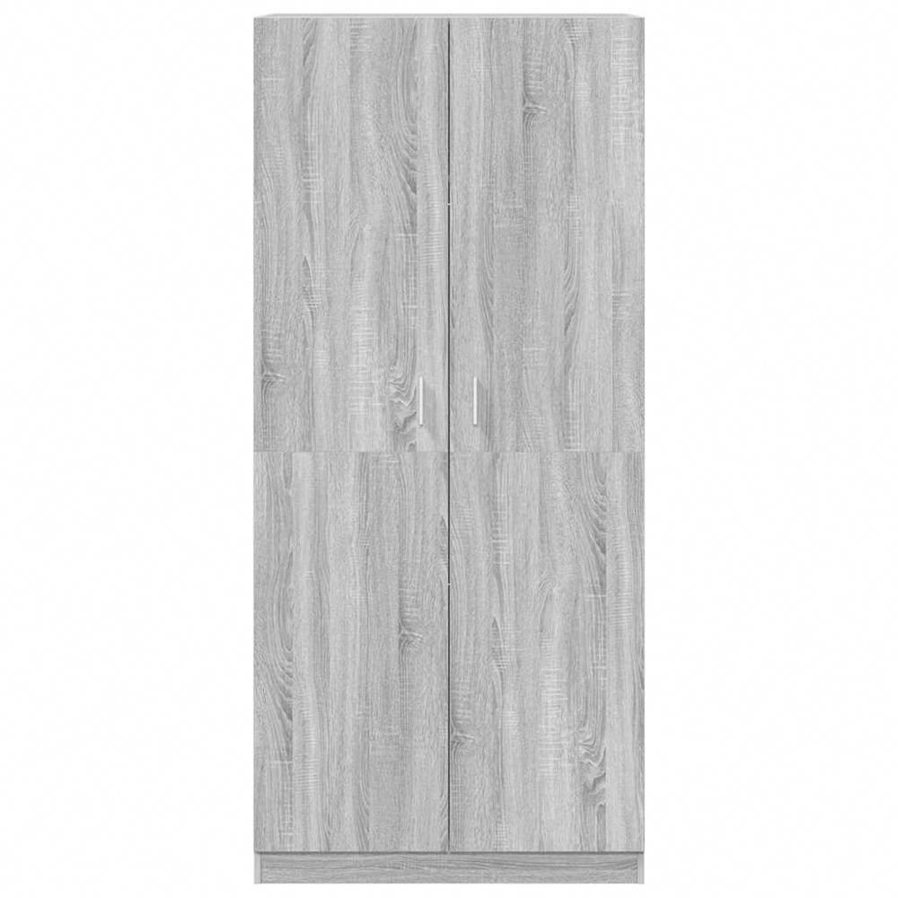 vidaXL 2 Door Grey Sonoma Wooden Wardrobe Image 5