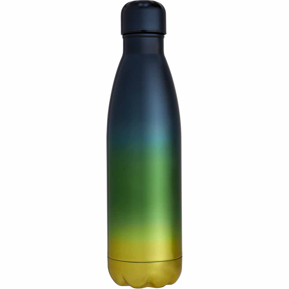 Wilko Blue and Yellow Ombre Double Wall Bottle Wilko