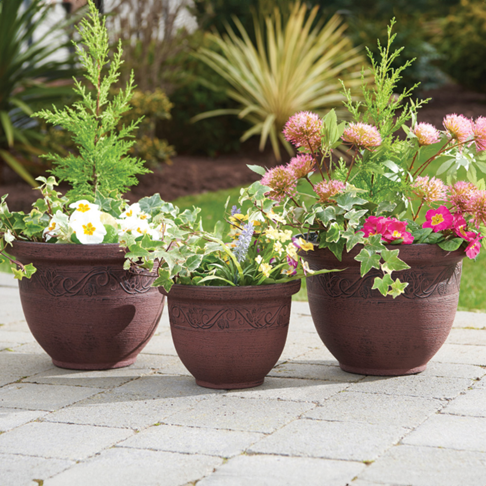 Greenhurst Brown Planters 3 Pack Image 2