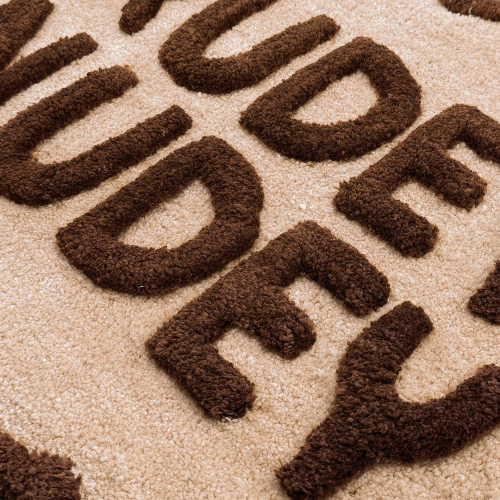 Allure Bath Fashions Chocolate and Cream Rudey Nudey Slogan Scalloped Non-Slip Bath Mat 50 x 80cm Image 3