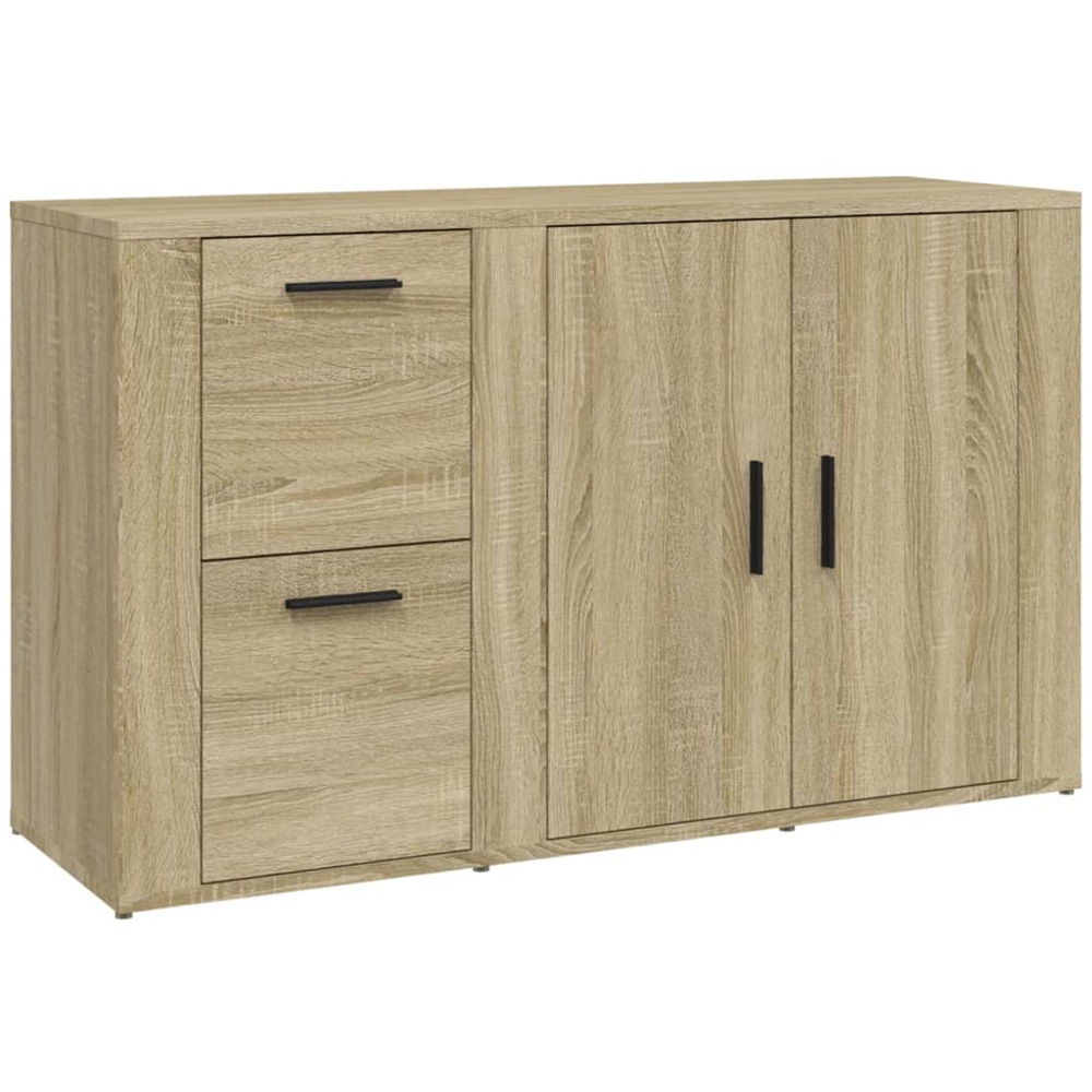 vidaXL 2 Door 2 Drawer Sonoma Oak Sideboard Image 2