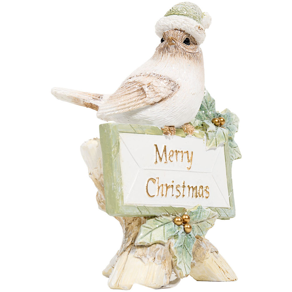 Scandi Merry Christmas Robin Ornament Image 4