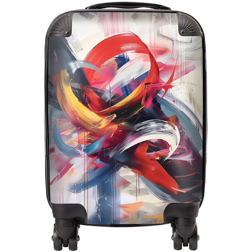 Warren Reed Designer Small Swirling Symphony of Colours Suitcase Image 1