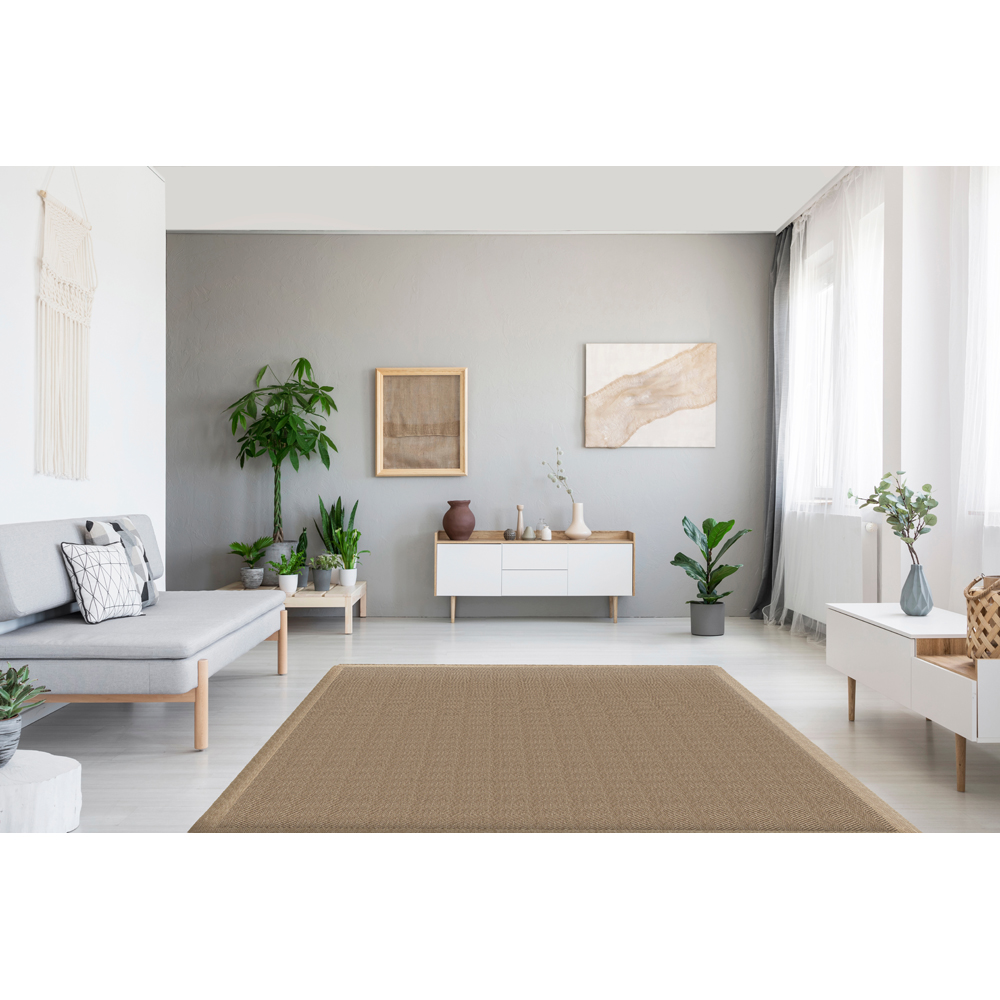 Eselle Jute Effect Herringbone Rug 120 x 170cm Image 6