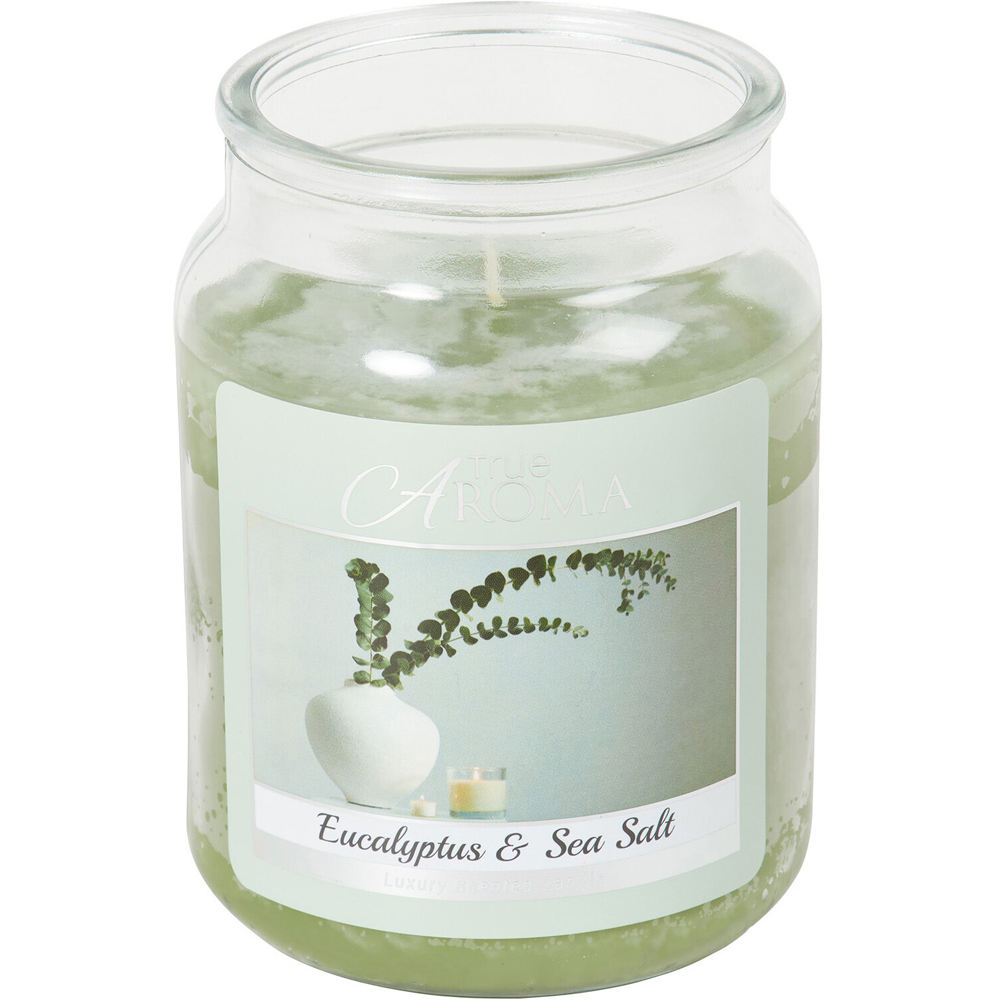 Scented Large Mason Jar Candle Eucalyptus and Sea Salt Image 2