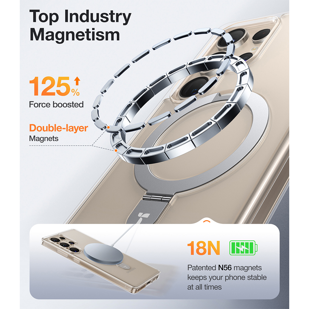 Torras Ostand Clear Samsung S25 Ultra Phone Case Image 2