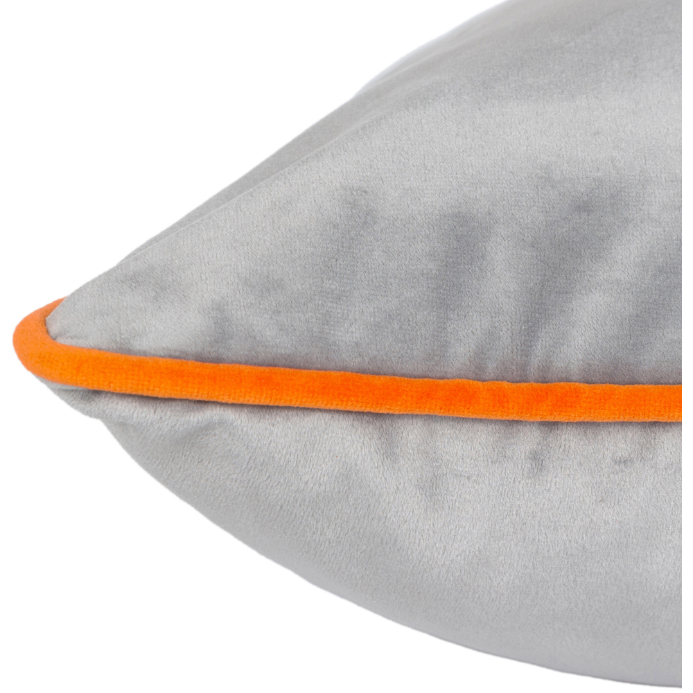 Paoletti Meridian Grey Clementine Velvet Cushion Image 3