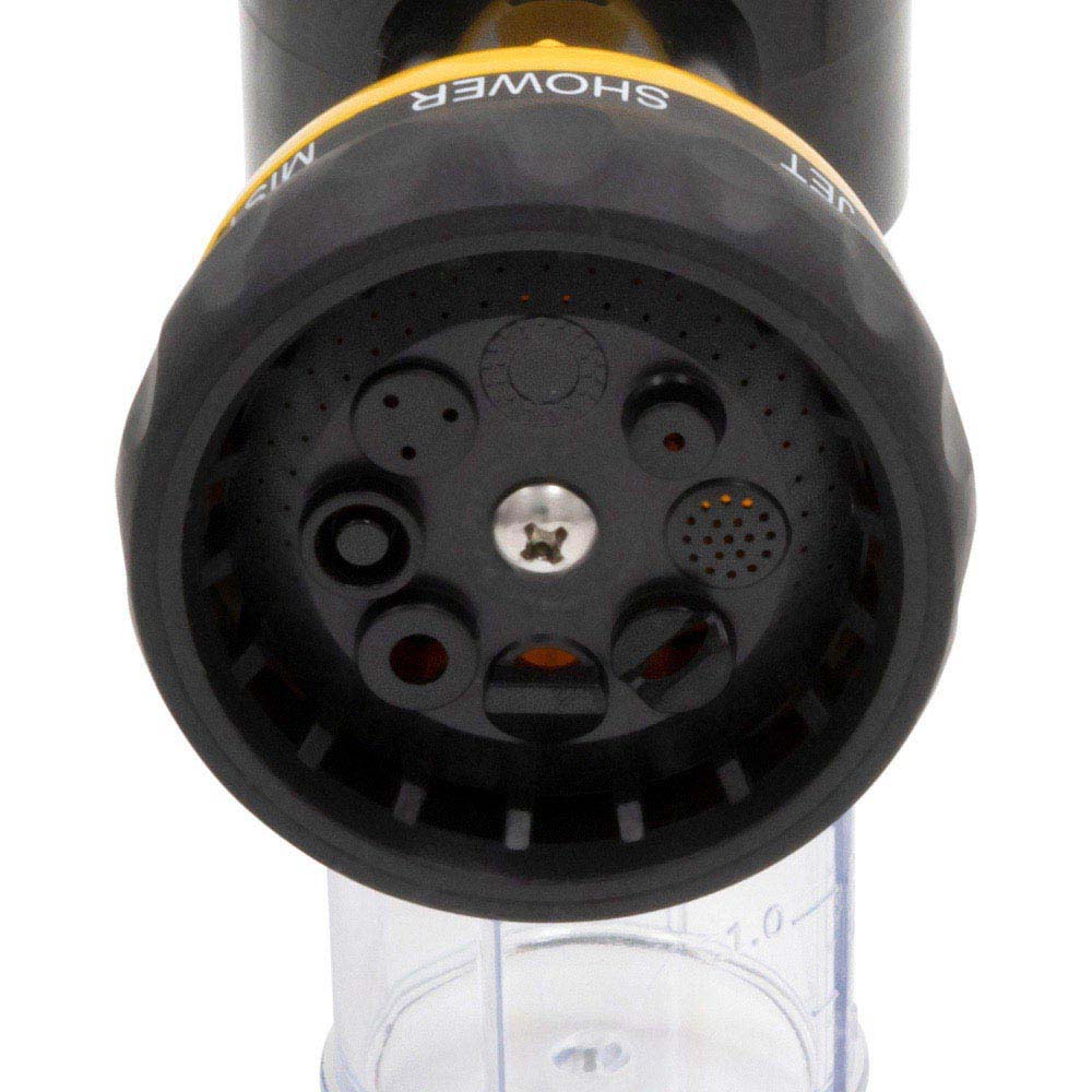 wilko Yellow 8 Mode Garden Hose Spray Gun with AntiSlip Handle Wilko