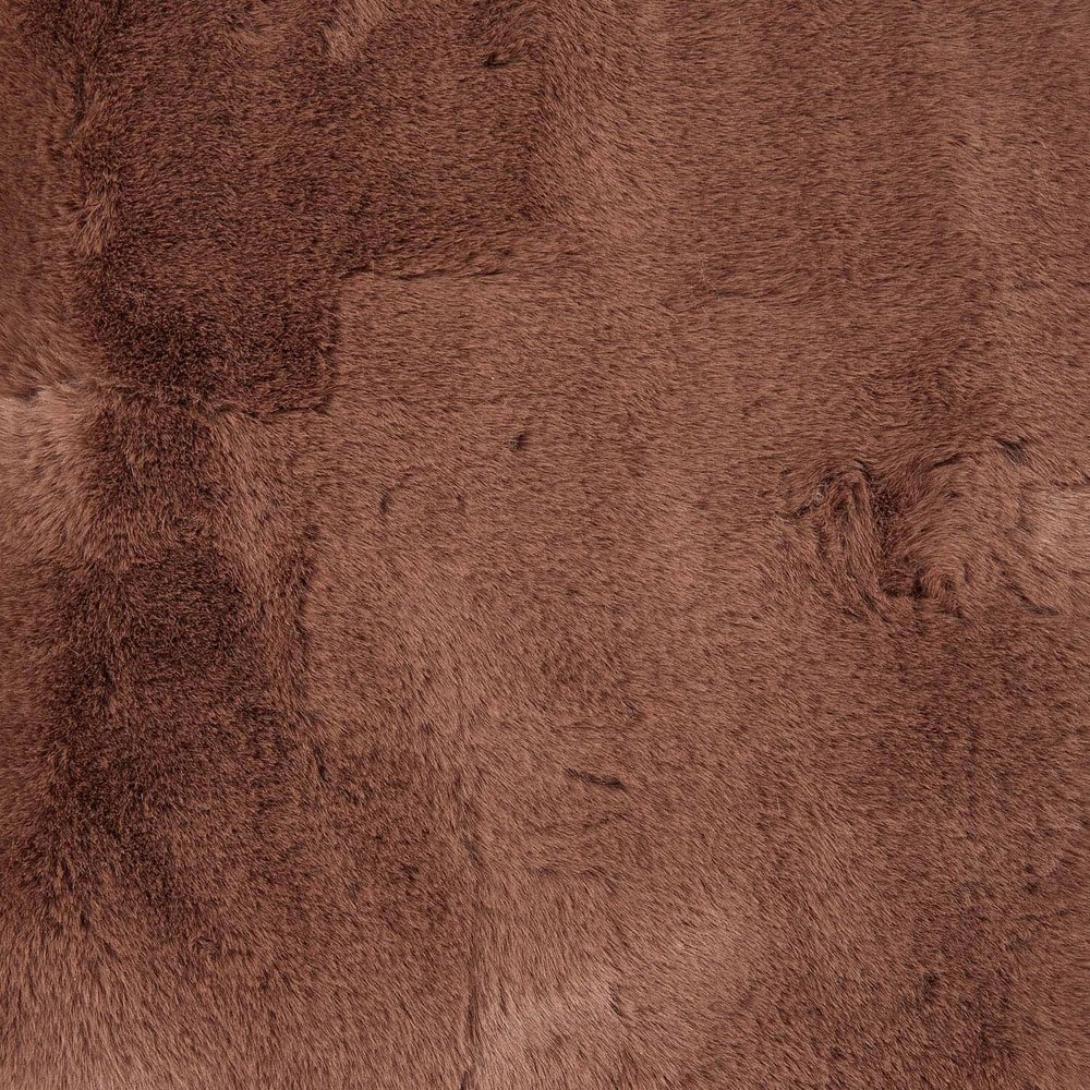 Rabbit Faux Fur Throw - Mocha / Medium Image 5