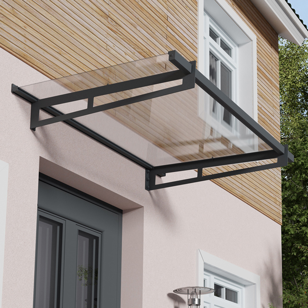 Palram Canopia Bremen 1500 Grey Clear Door Canopy 1.5 x 0.9m Image 1