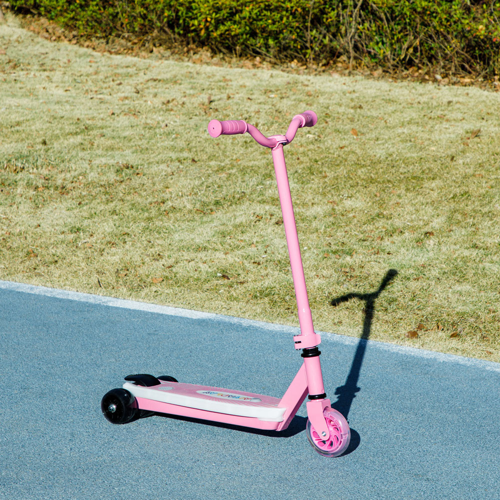 Tommy Toys AIYAPLAY Pink Electronic Ride-On Scooter with Auxiliary Rear Wheels Image 3