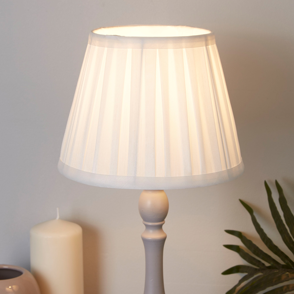 Lighting Collection Barnes White Pleated Tapered Lamp Shade 20cm Image 2