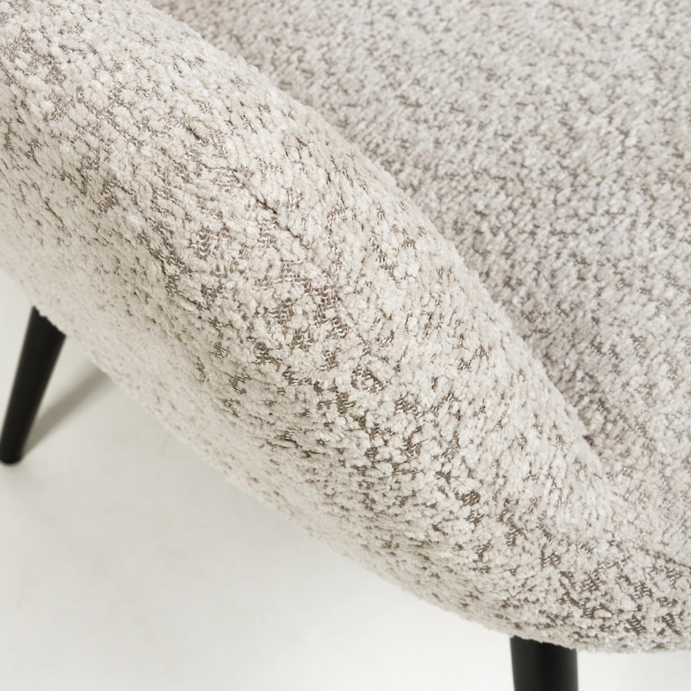 Bordeaux Textured Chenille Effect Mink Armchair Image 5