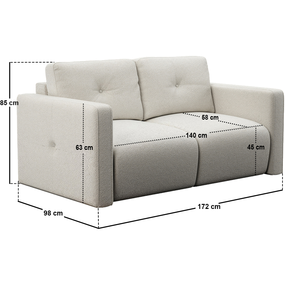 Solace+Co Wilfie 2 Seater Beige Chenille Sofa Image 7