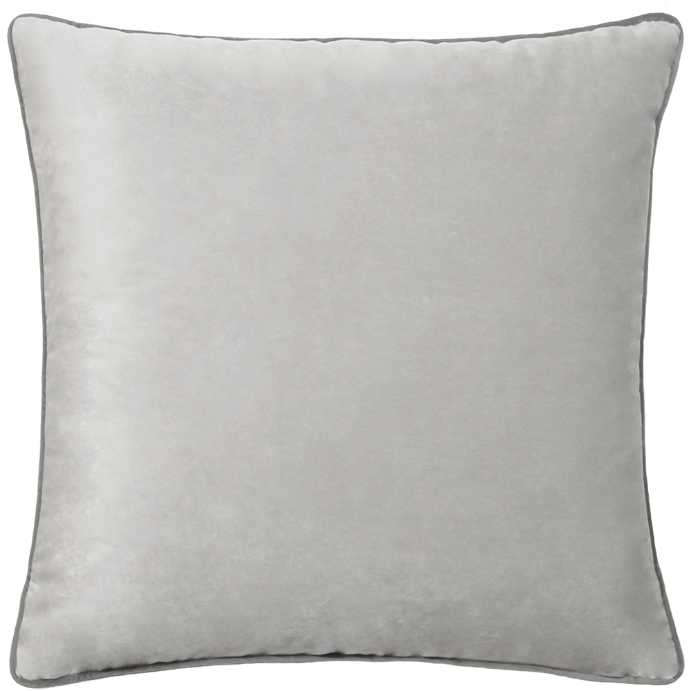Furn Meridian Dove and Charcoal Velvet Cushion 45 x 45cm Image 1
