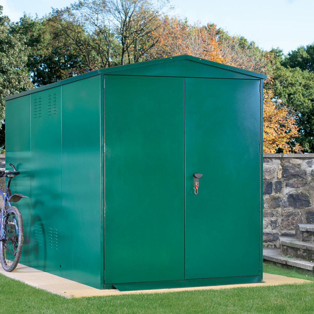 Asgard Centurion 5 x 11ft Double Door Grey High Security Bike Shed Image 9