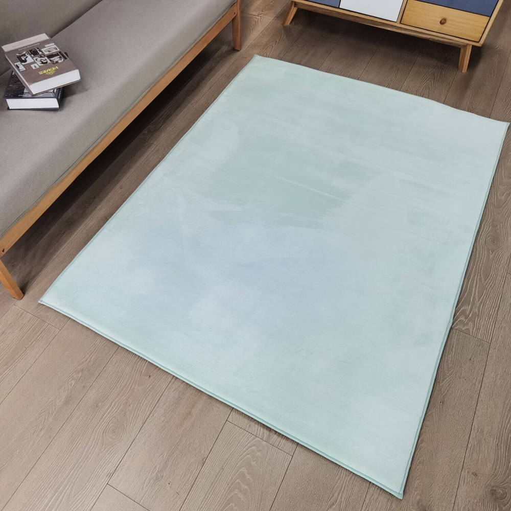 Peppermint Cosy Flannel Rug - Peppermint Image 2