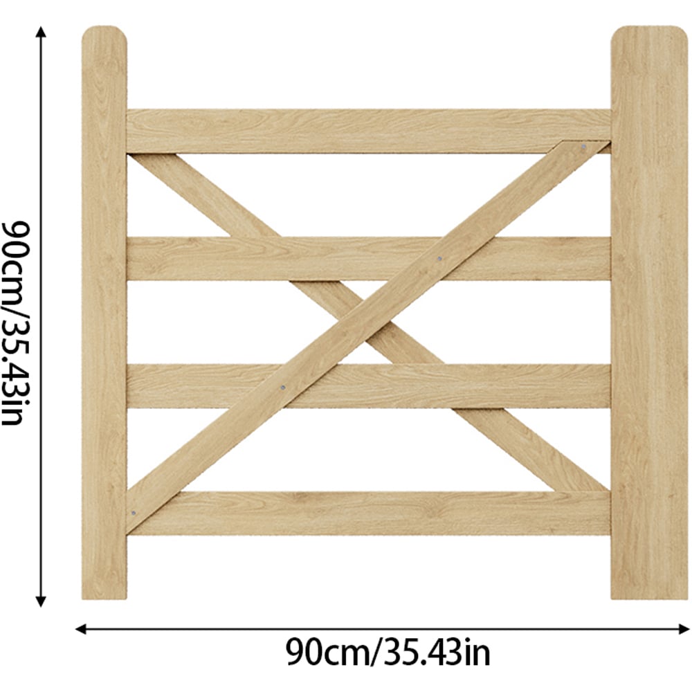 Living and Home Wooden Garden Gate 2.9 x 2.9ft Image 7