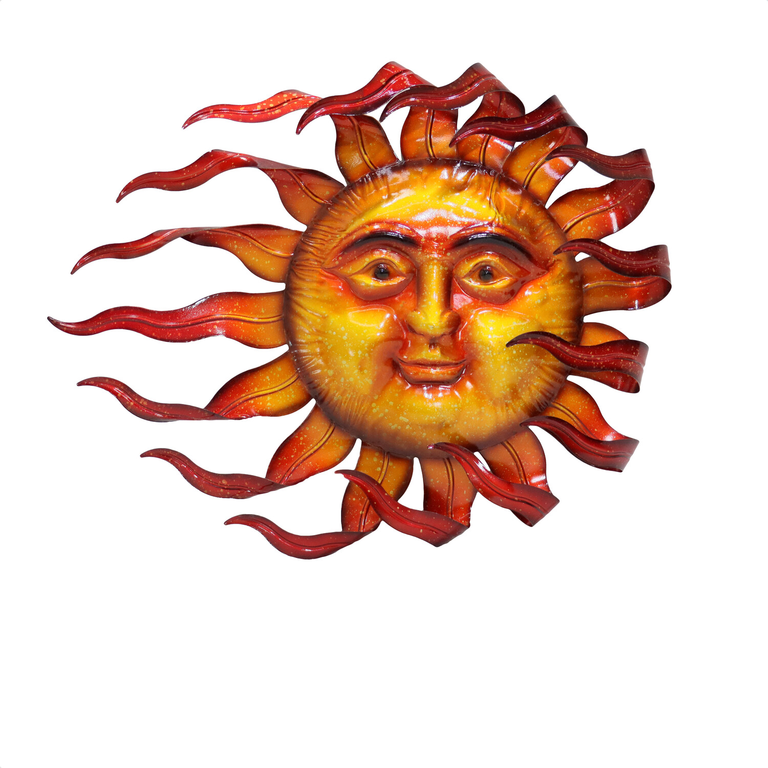 Indoor and Outdoor Golden Sun Art - Yellow and Orange Image 1