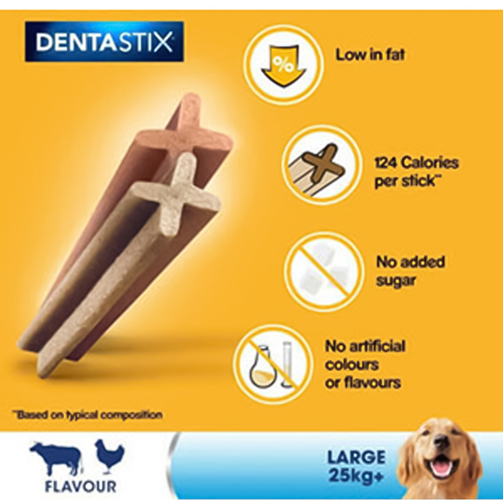 Pedigree Dentastix Daily Oral Care Large Adult Dog Stick Treat 1.62kg 42 Pack Image 3