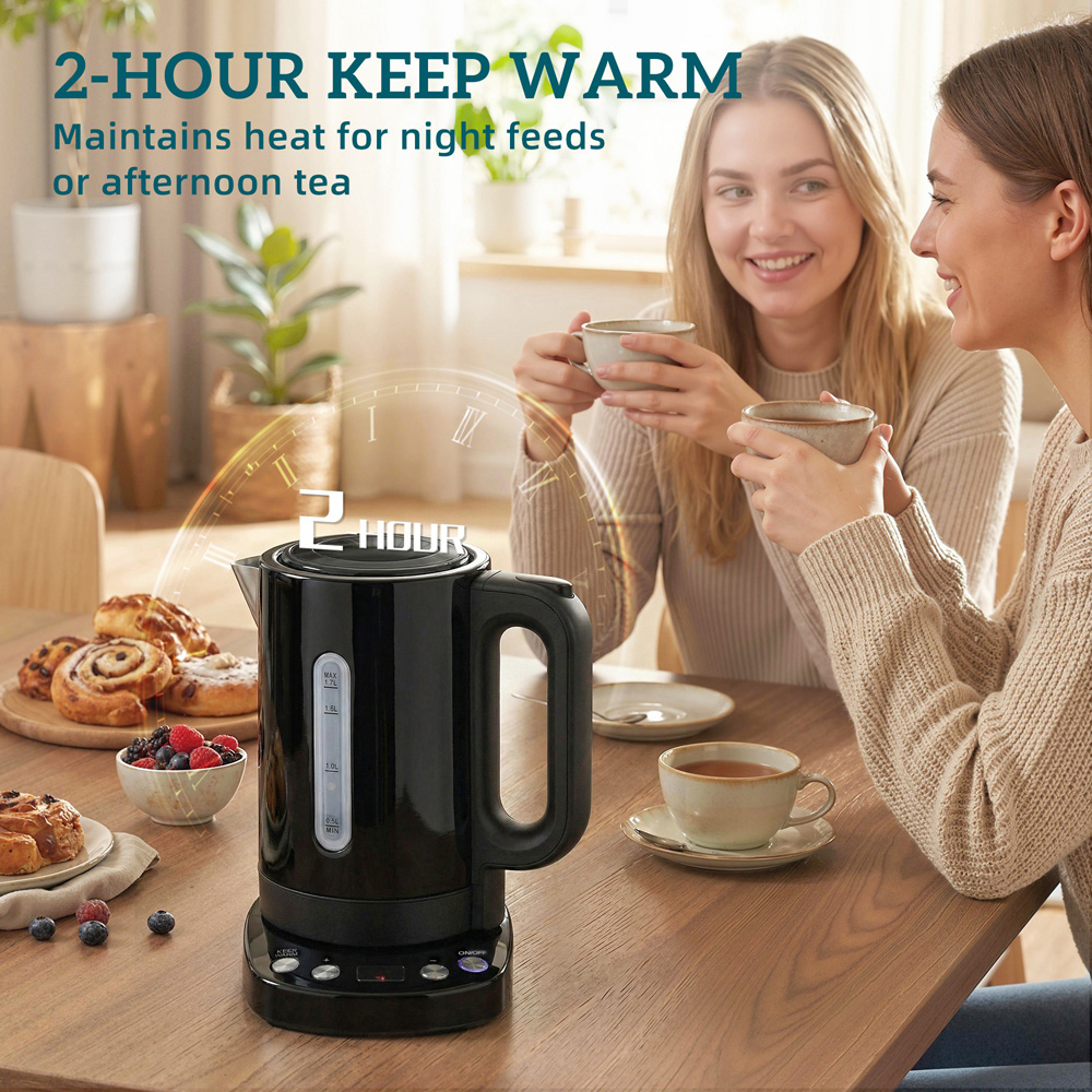 HOMCOM 800-319V70BK Black 1.7L Electric Kettle with Strix Thermostat 3000W Image 4
