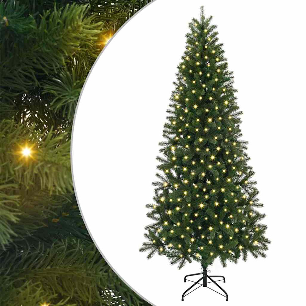 vidaXL Pre-Lit Green Artificial Christmas Tree 8ft Image 2