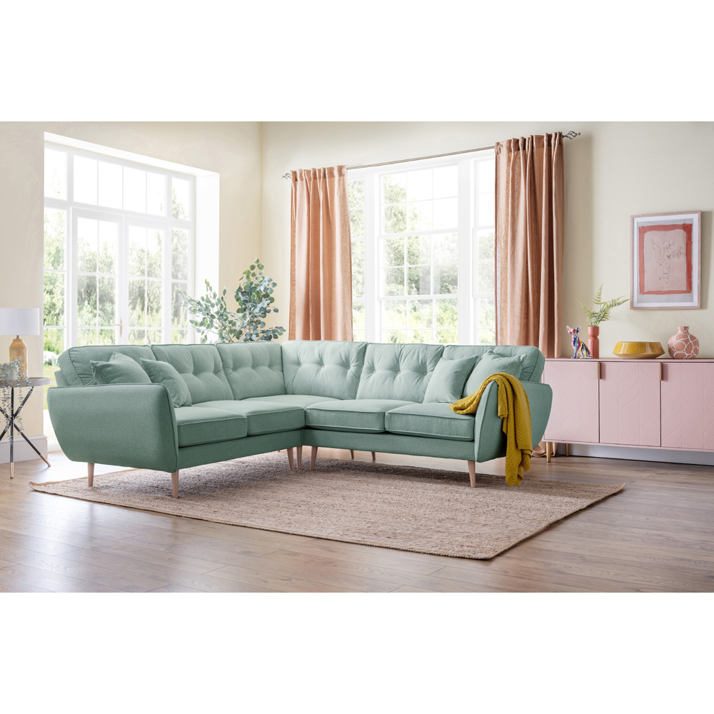 Opry Faro 4 Seater Button Back Aqua Left Hand Corner Sofa Image 5