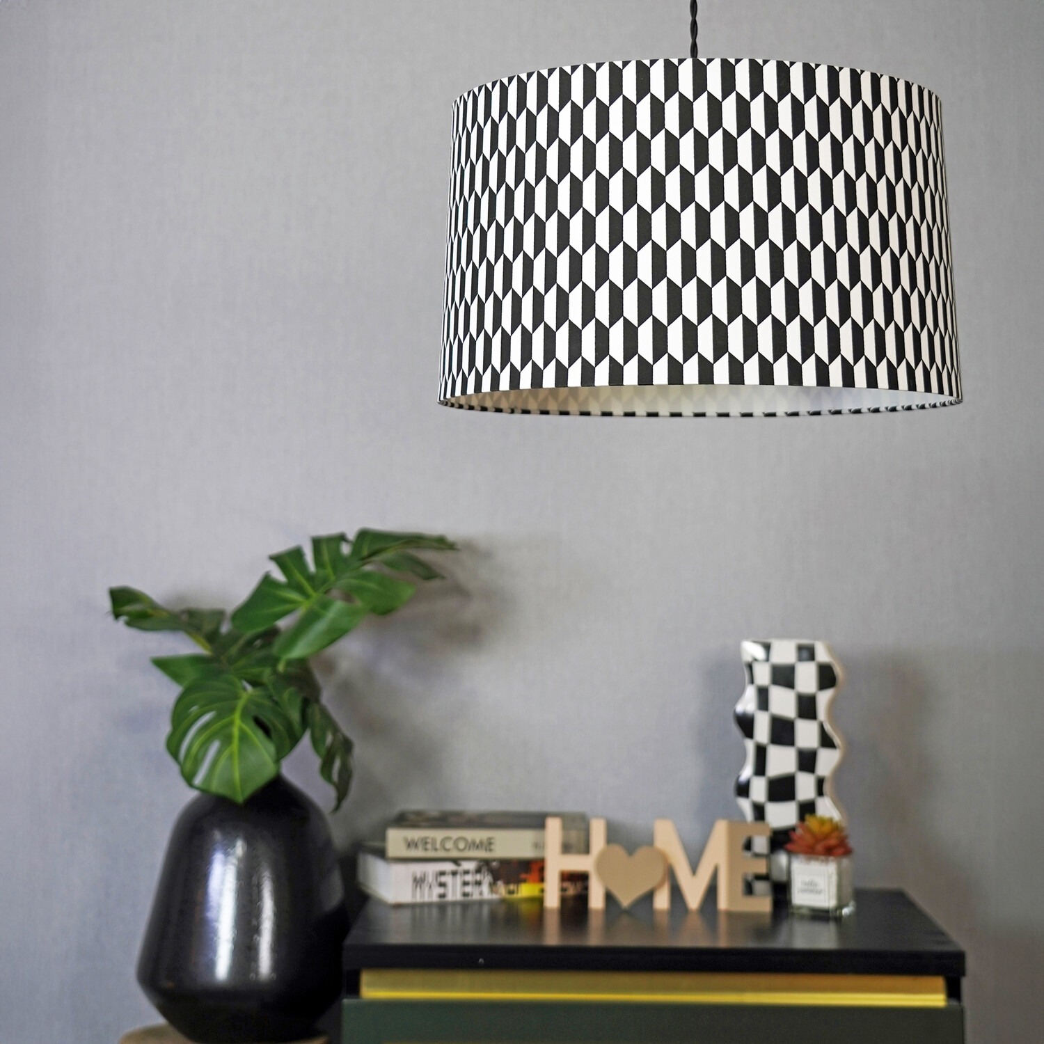 Kavi Geometric Shade Black and White Image 12