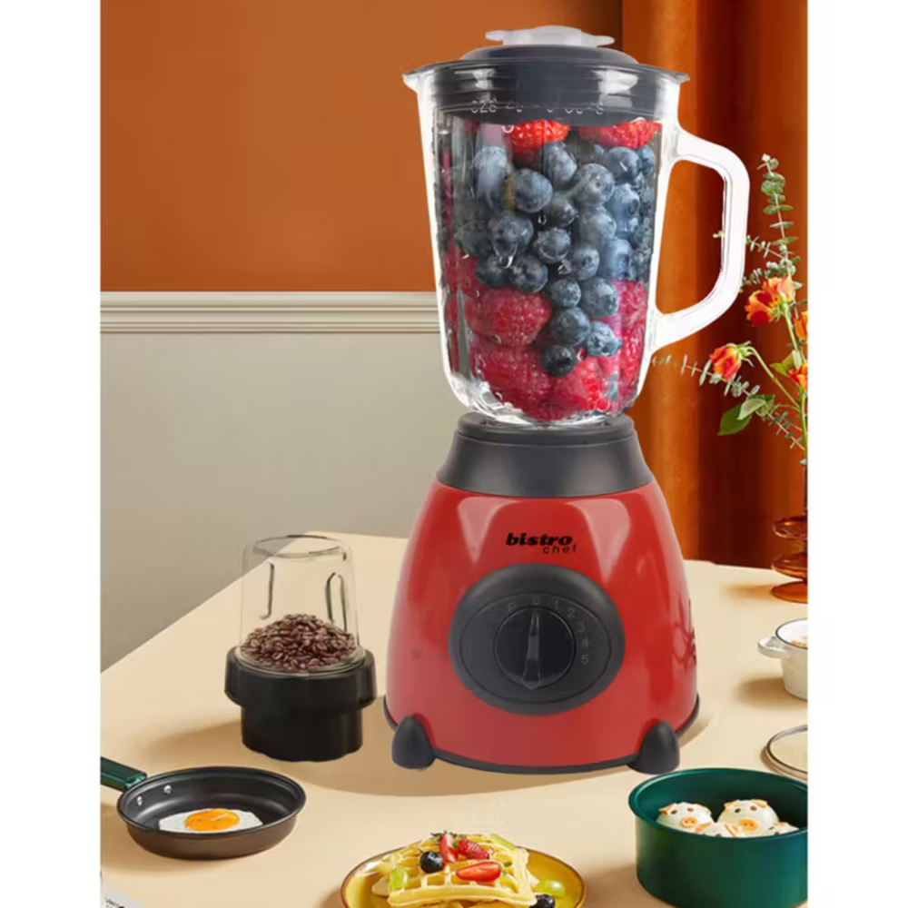 Alivio Bistro Chef 2-in-1 Red Mixer Blender 850W Image 6
