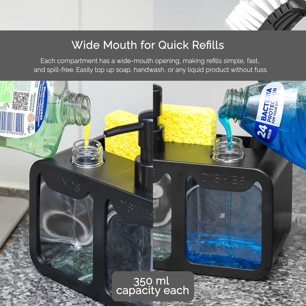 Innoteck Essentials Sink Organiser with 2 in 1 Hand and Dish Soap Dispenser Image 3