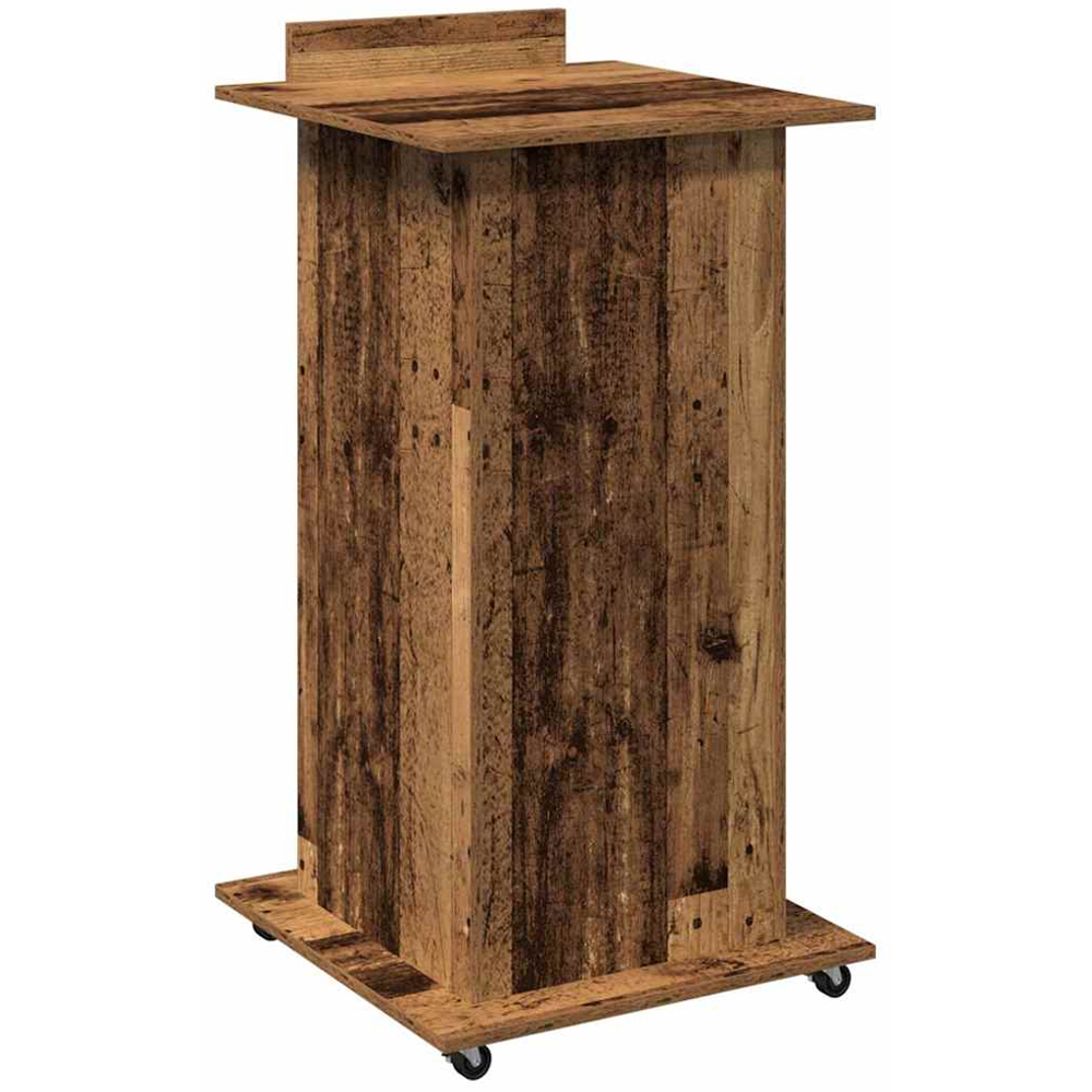 vidaXL Single Door Single Drawer Single Shelf Brown Office Podium Image 5