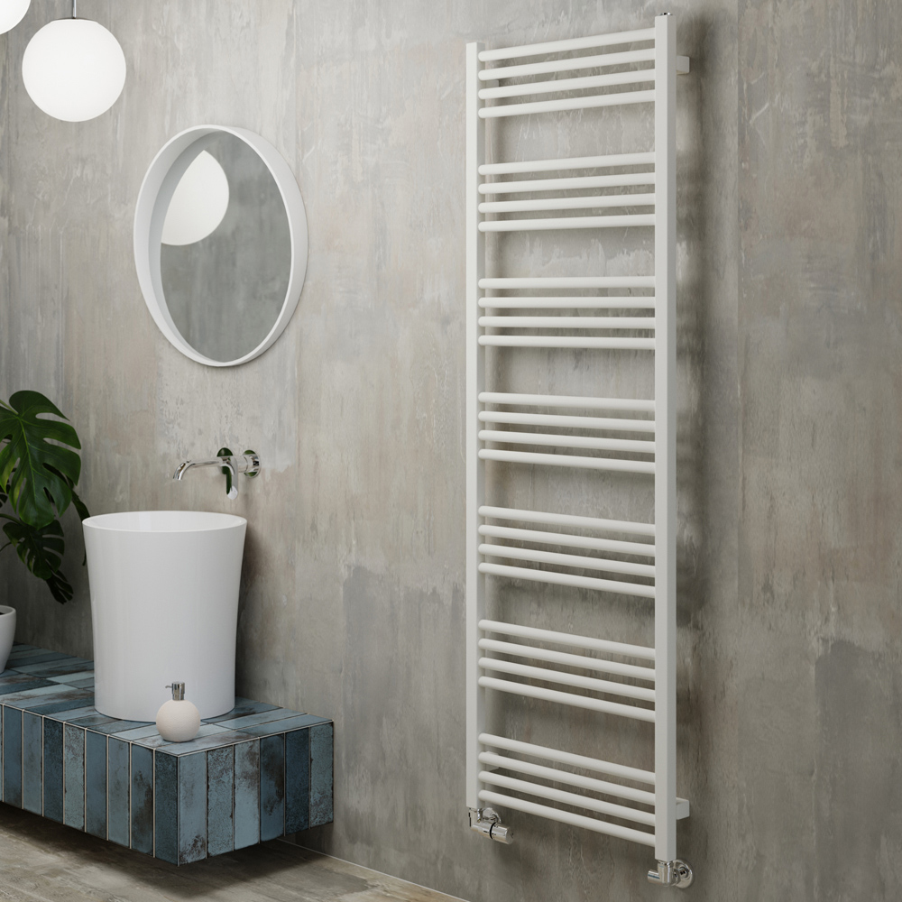 Terma Fiona 2349BTU Soft Matt White Heated Towel Rail 1620 x 500mm Image 2