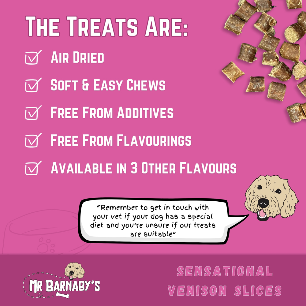 Mr Barnaby's Sensational Venison Slices Dog Treats 6 Pack Image 6