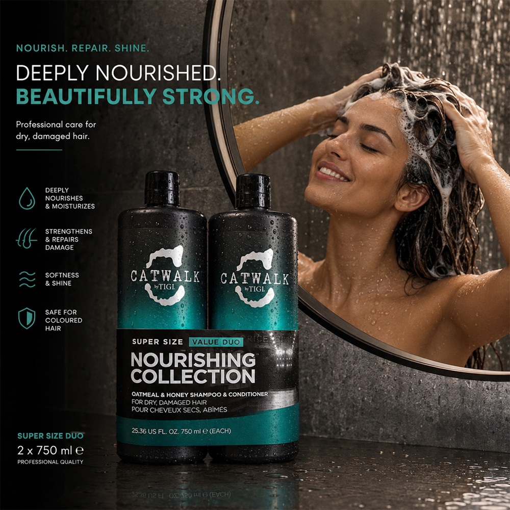 TIGI Catwalk Oatmeal and Honey Shampoo and Conditioner Set 750ml 6 Pack Image 6