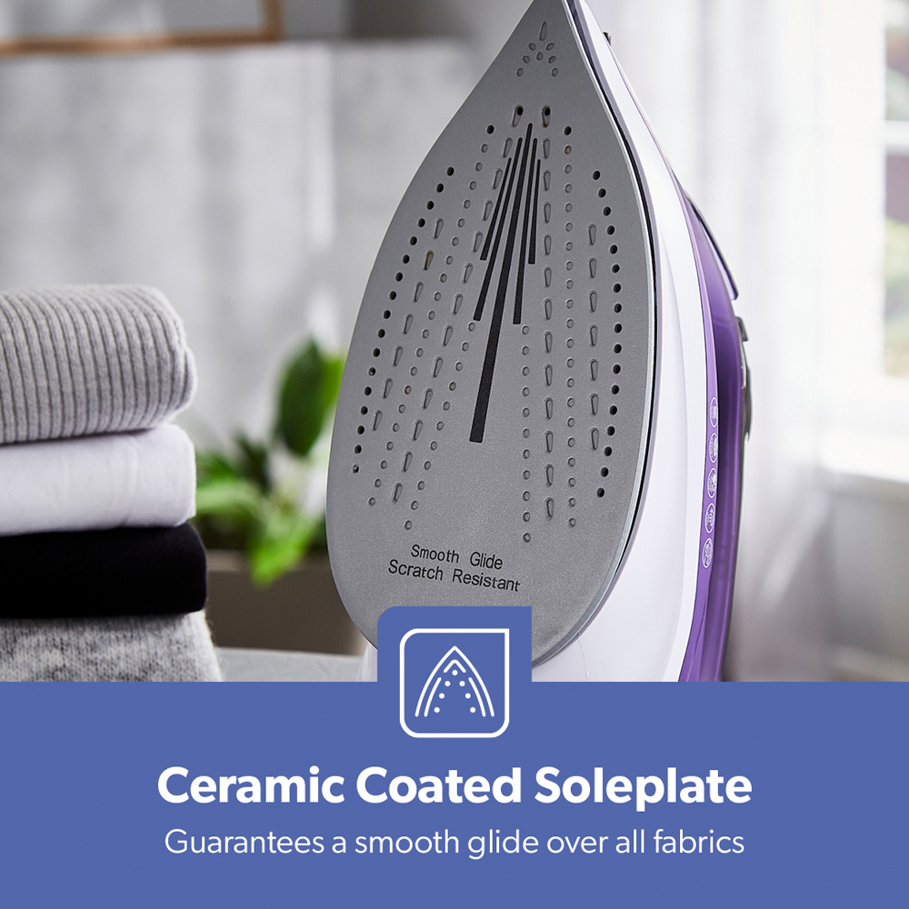 Geepas GSI7703UK-PU Purple Steam Iron 2400W Image 6